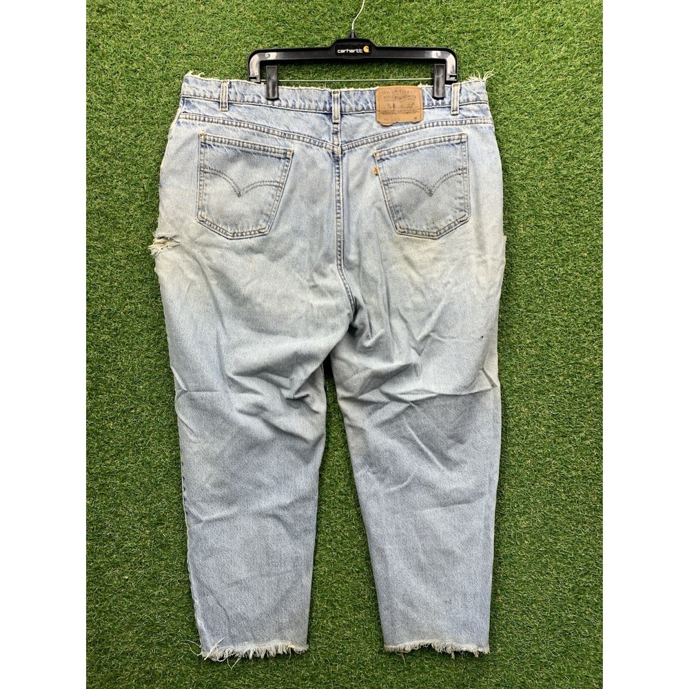 Vintage Levis 9922 Jeans Womens 20 38x26 USA 90s Light Wash Tapered Distressed